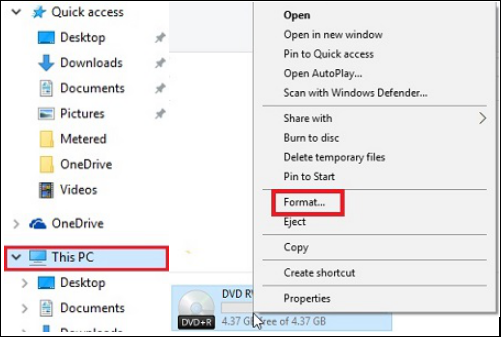 DVD RW unter Windows 10 formatieren