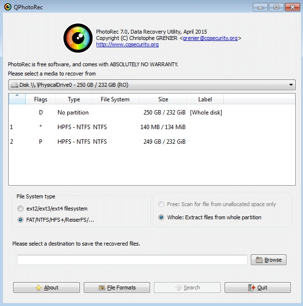 Kostenlose Datenrettung Software Windows 10 - Testdisk und Photorec