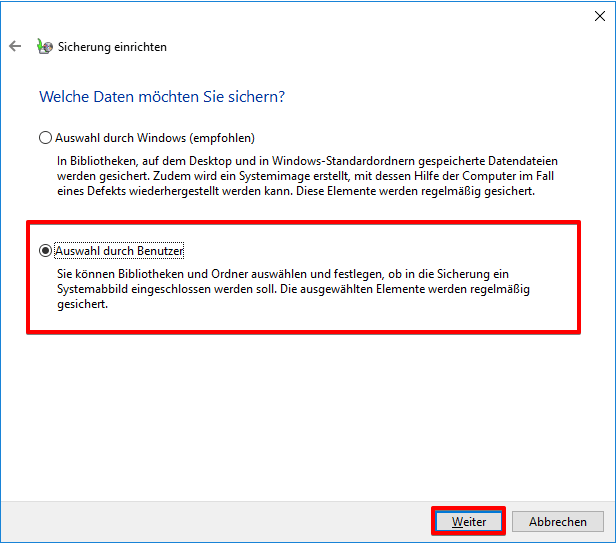 Was wollen Sie sichern?