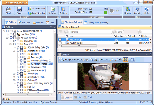 Hauptbenutzerbildschirm der recoverymyfiles-Datenwiederherstellungssoftware