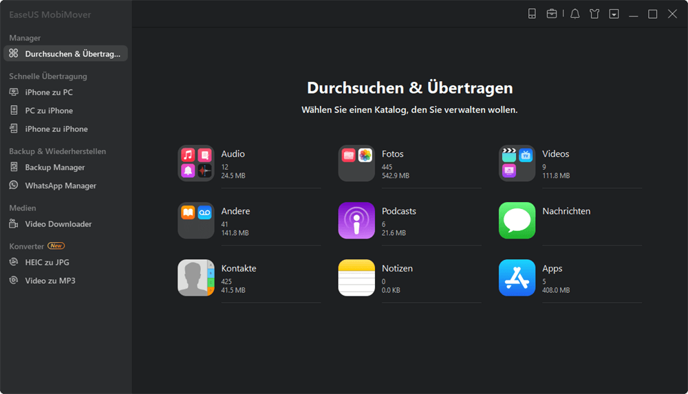 So übertragen Sie Fotos vom iPhone auf das iPhone X/8 – Schritt 1
