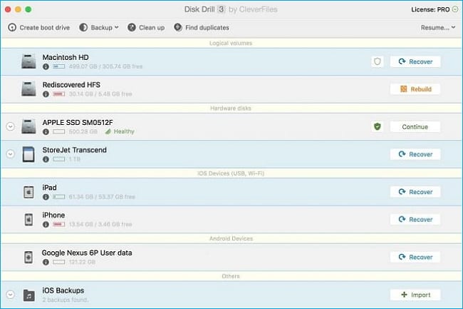 kostenlose Datenrettungssoftware für mac - Disk Drill