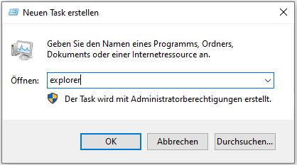 Windows-Explorer neustarten