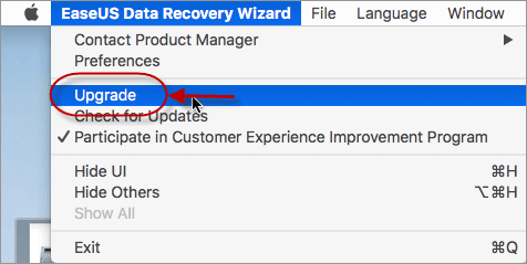 Aggiorna EaseUS Data Recovery Wizard per Mac gratuitamente a Pro