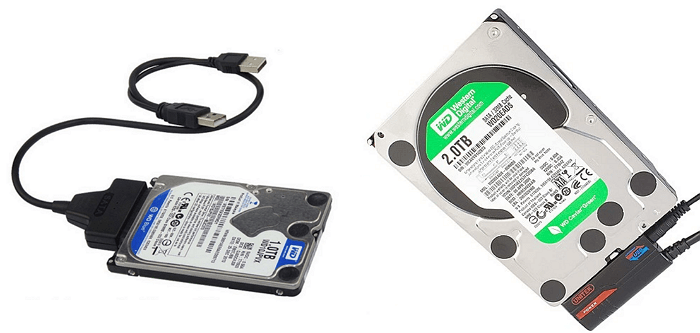 OS-Laufwerk über USB-Sata-Kabel an den neuen Computer anschließen