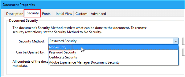 apri pdf senza password