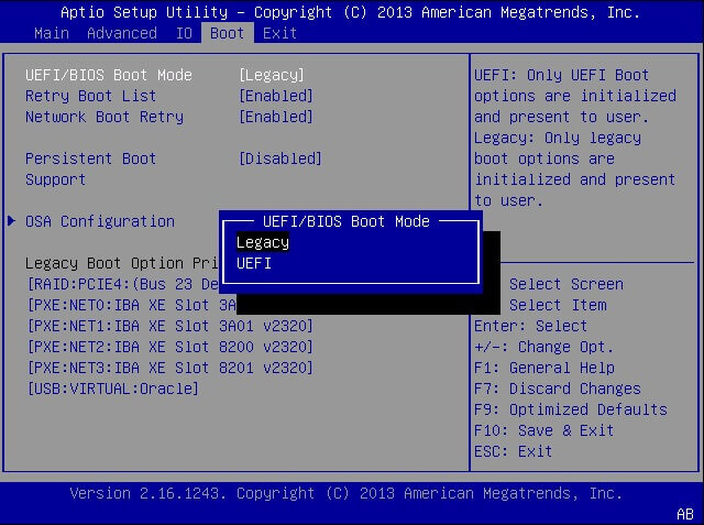 Bootmodus im BIOS auf UEFI ändern