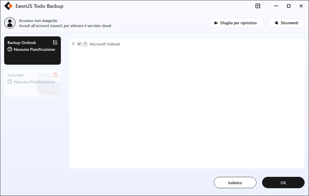 backup outlook mail passo 3