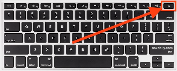 pulsante di accensione mac