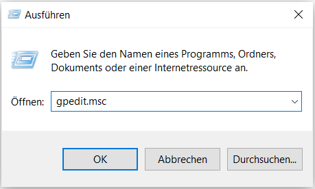 gpedit.msc öffnen
