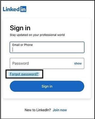 Linkedin Passwort zurücksetzen