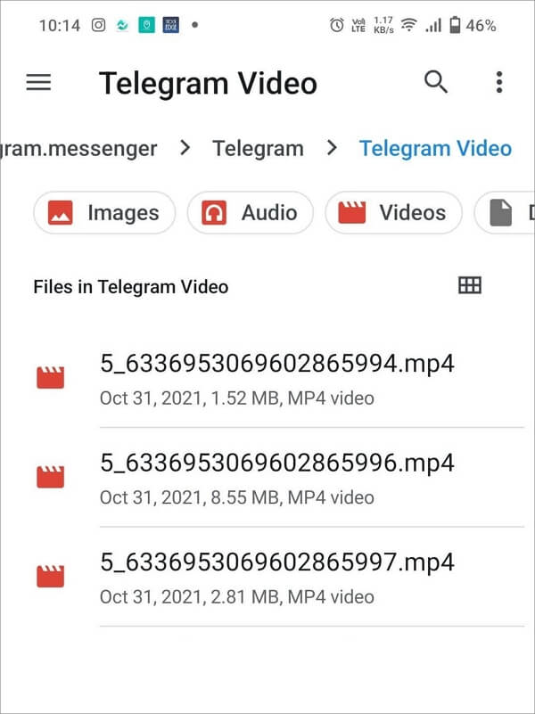 video di telegrammi privati