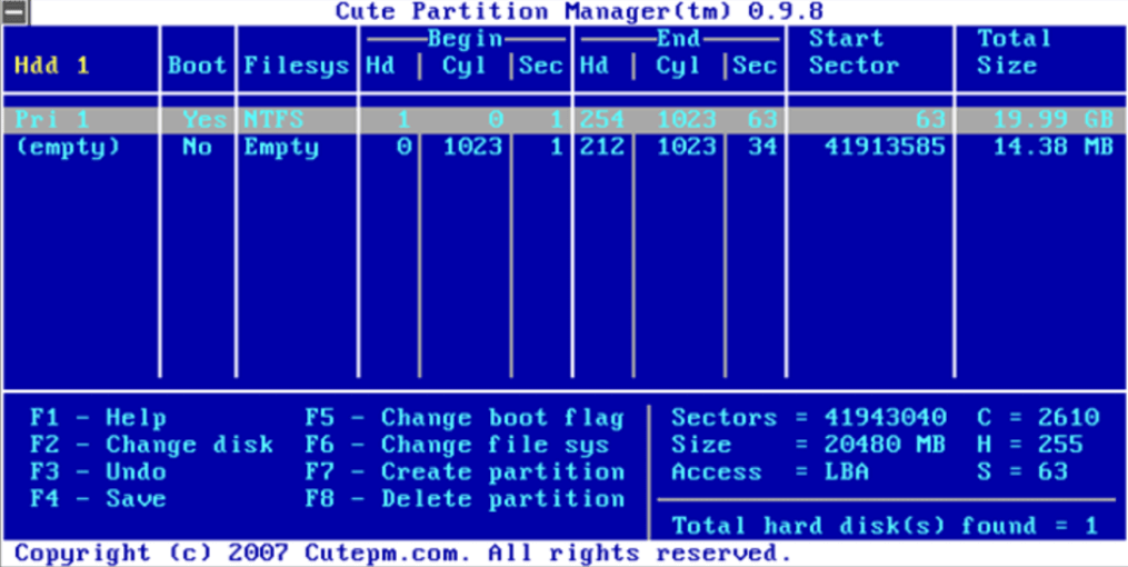 Tool für Festplattenverwaltung Windows 10 - Cute Partition Manager