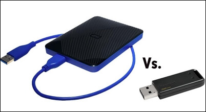 USB-Flash-Laufwerk vs. Externe Festplatte