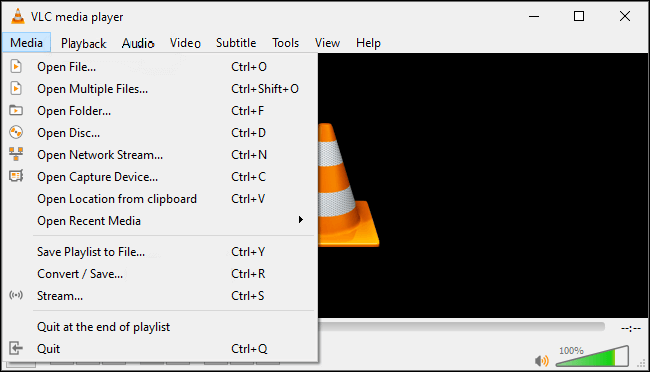 VLC öffnen