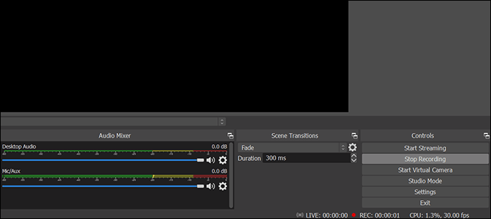 registra l'audio del videogioco con obs