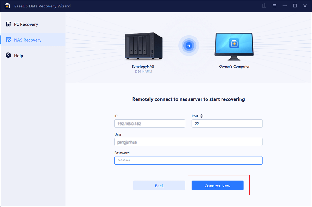 Sich remote mit dem NAS-Server verbinden