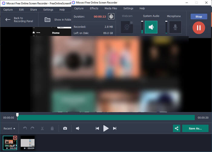 Screen grabber 4K - Movavi Screen Recorder