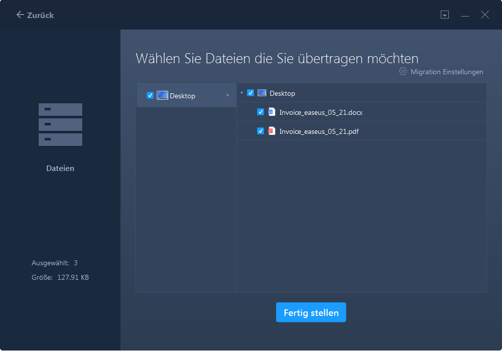 Daten wiederherstellen durch Sicherungsdatei - Schritt 3