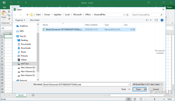 recuperare il file excel sovrascritto