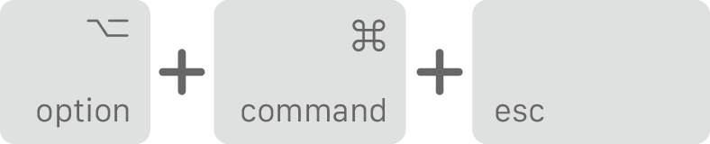 forza l'uscita dall'app per eliminare i file che non possono essere eliminati su Mac