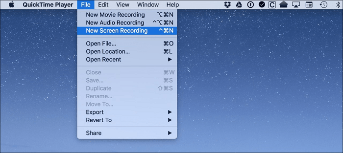 Registra audio o video con QuickTime