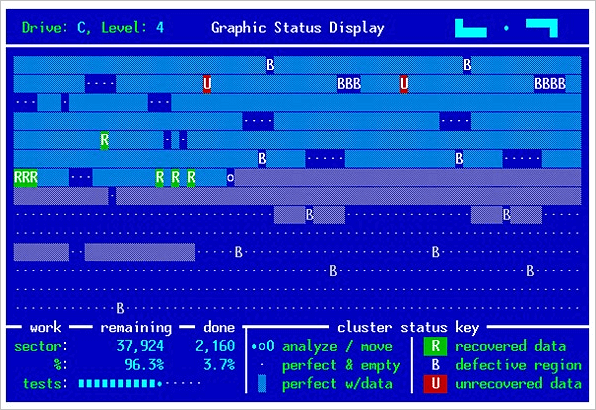 Schnittstelle der Spin-Rite-Software