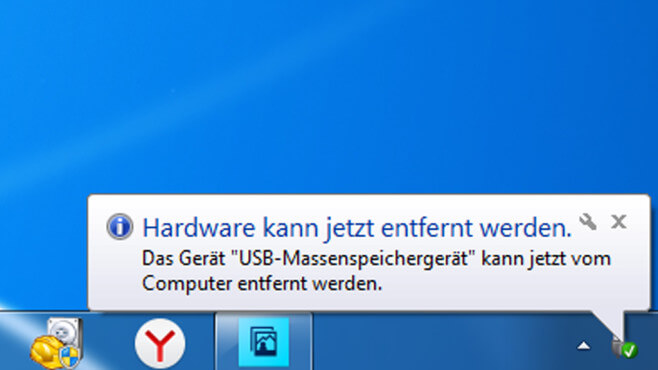 Hardware kann jetzt entfernt werden