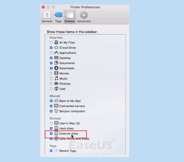 Abilita la visualizzazione di USB su Mac