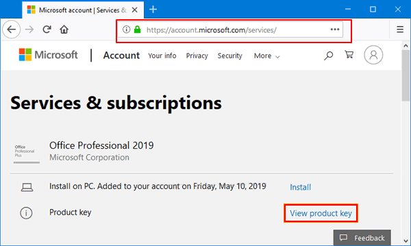 Come trovare un codice Product Key di Microsoft Office con l'account Office