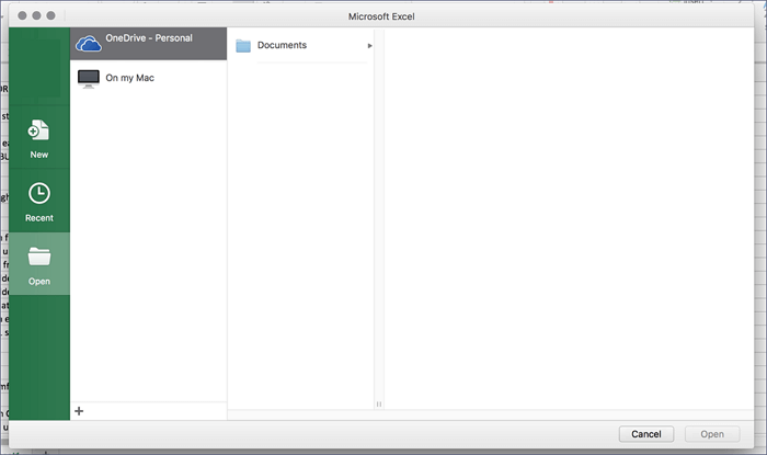 Excel auf dem Mac öffnen