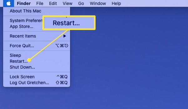 Mac neu starten