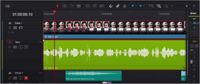 Crea fotogrammi chiave DaVinci Resolve