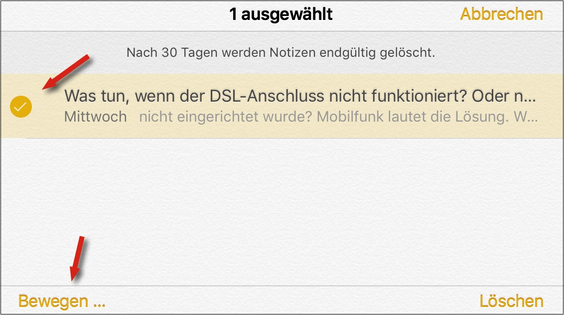 Zuletzt gelöschte Mac Notizen wiederherstellen