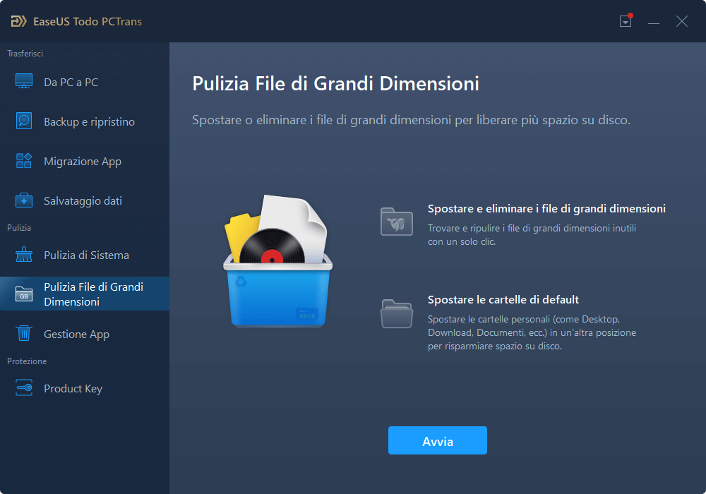 pulizia dei file più grandi