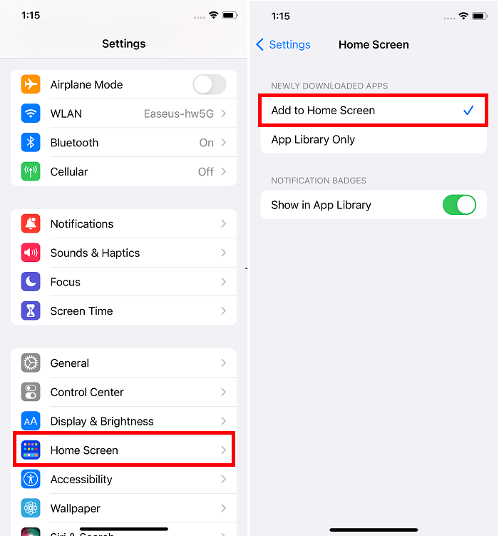 Finden Sie gelöschte Apps in den Einstellungen