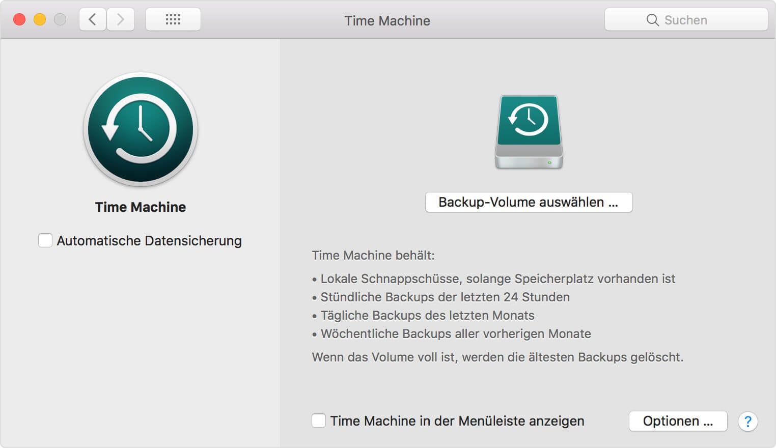 Automatische Datensicherung aktivieren