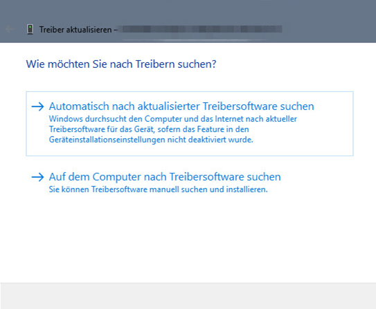 USB 3.0 wird nicht erkannt: Treibersoftware aktualisieren.