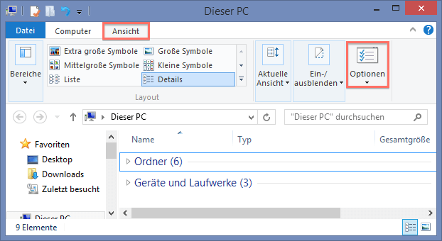 Die versteckten Dateien auf SD-Karte anzeigen - Schritt 1.