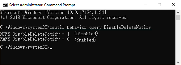 Controlla se TRIM è abilitato su SSD