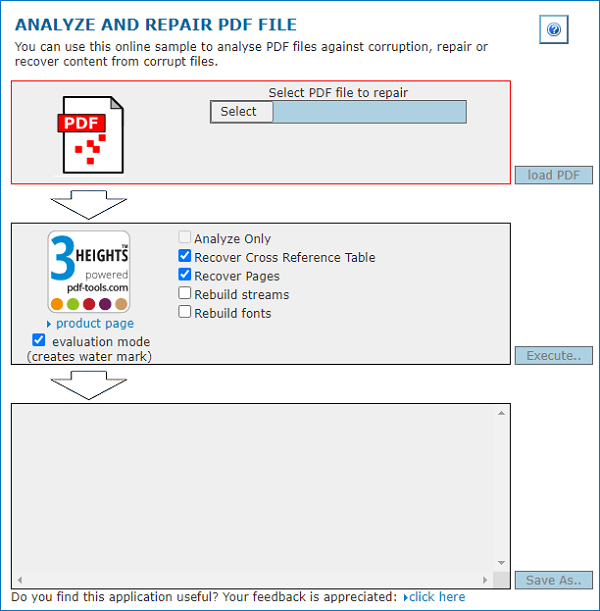 Beschädigte PDF-Dokumente online reparieren - pdf-online