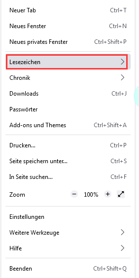 Firefox-Lesezeichen importieren-1