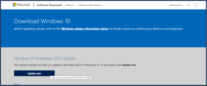 Auf Windows 10 aktualisieren