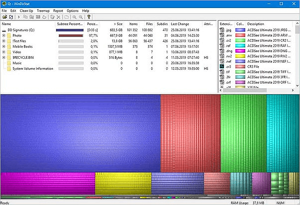 Windirstat-Software-Schnittstelle