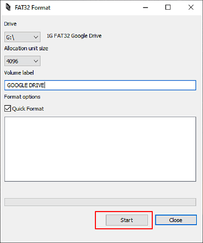 USB auf FAT32 formatieren
