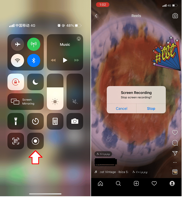 Zeichnen Sie Instagram-Rollen auf