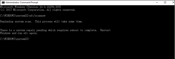 Führen Sie sfc scan aus, um ein beschädigtes Benutzerprofil unter Windows 10 zu reparieren