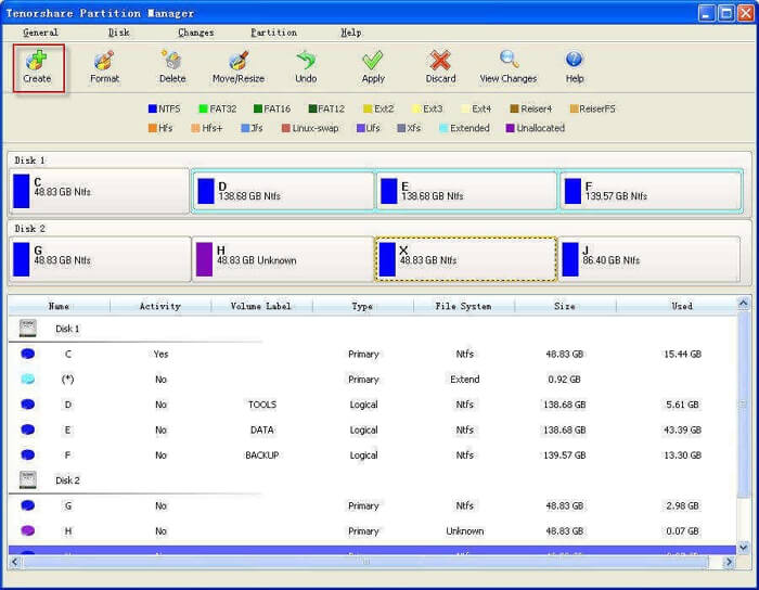 Immagine di Tenoshare Partition Manager
