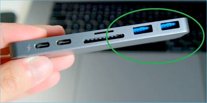collegare la fotocamera all'USB