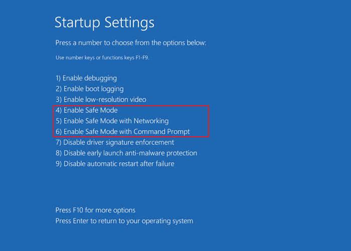 selezionare la modalità provvisoria di Windows 10 in base alle proprie esigenze